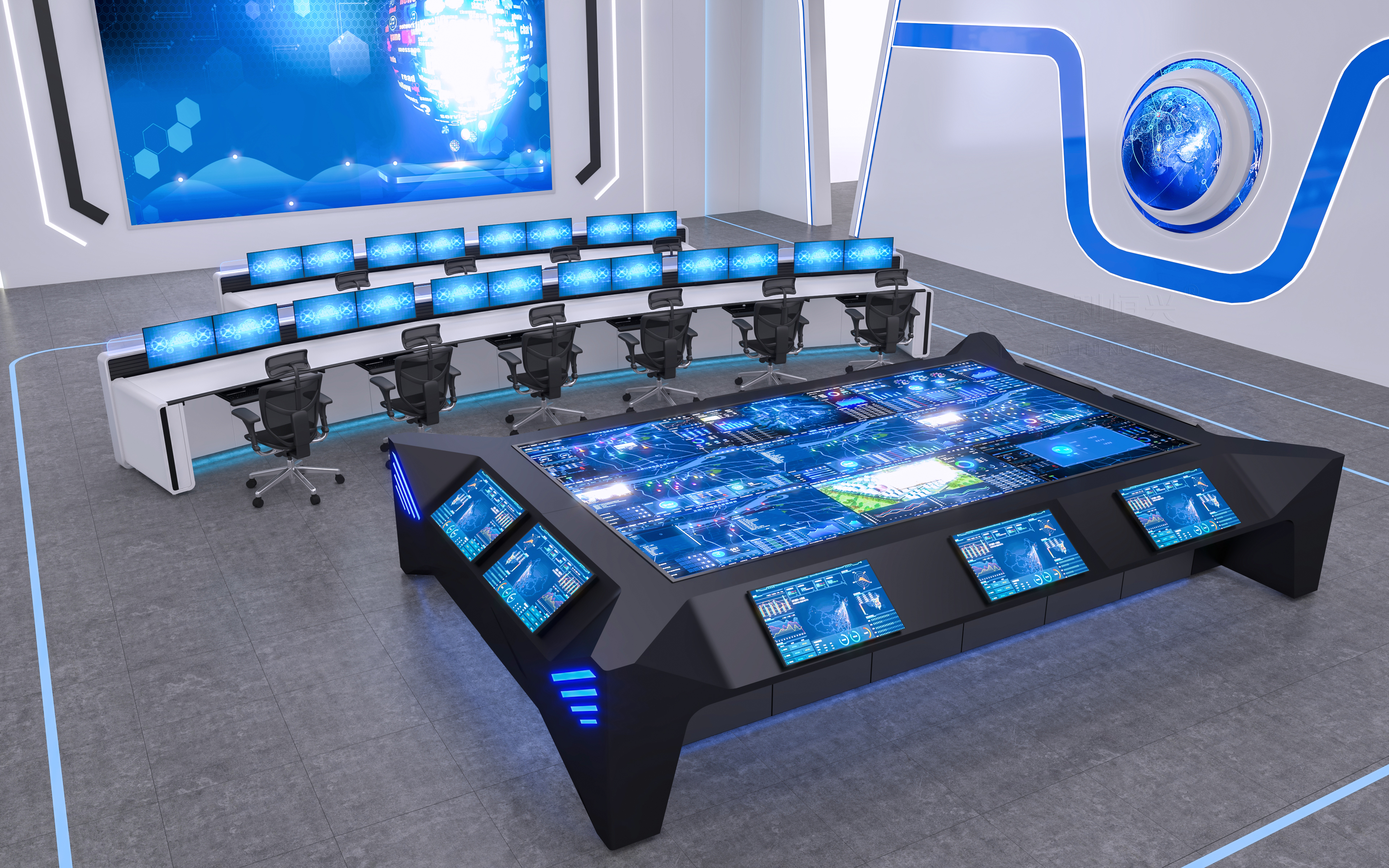 某工业控制室钢结构控制台应用案例